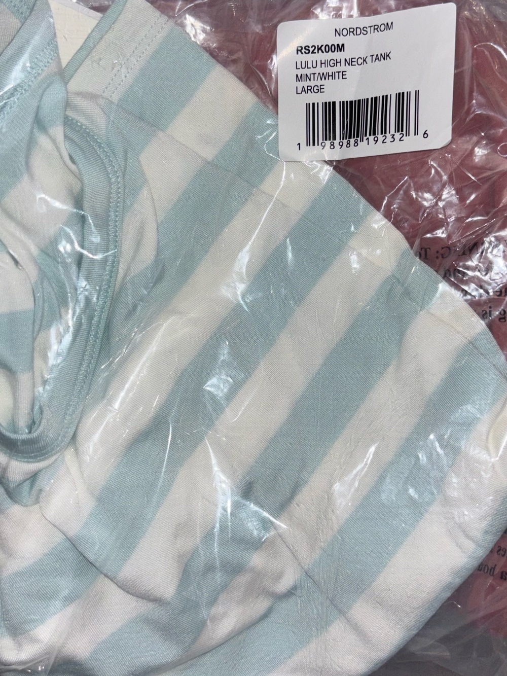 Splendid Mint and White Striped Tank Top